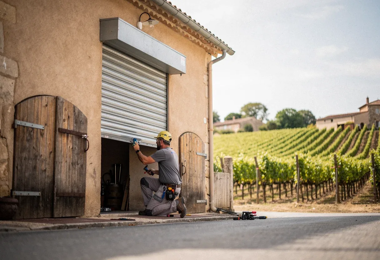 Dépannage d'un rideau métallique de commerce à Rivesaltes